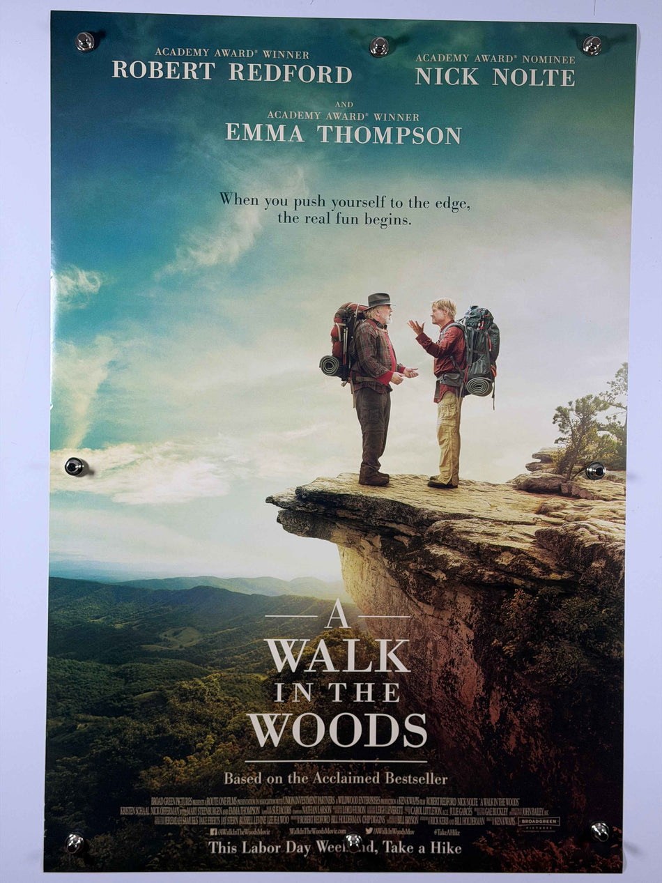 A WALK IN THE WOODS 2015 Original Movie Poster 27x40 DS Rolled Robert Redford Nick Nolte