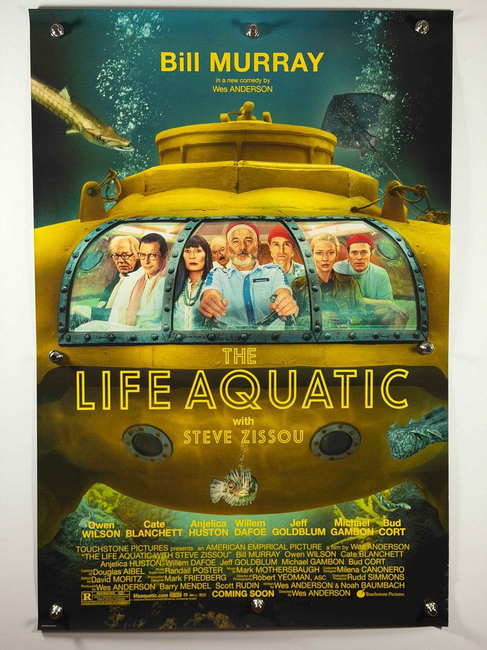 THE LIFE AQUATIC 2004 Original Movie Poster 27x40 DS Rolled Bill Murray Wes Anderson