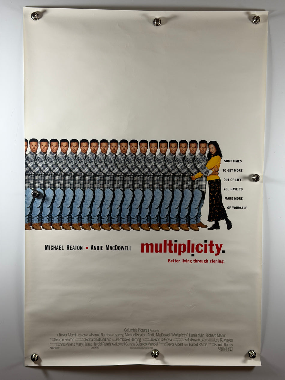 MULTIPLICITY 1996 Original Movie Poster 27x40 DS Rolled Michael Keaton Andie MacDowell Clones