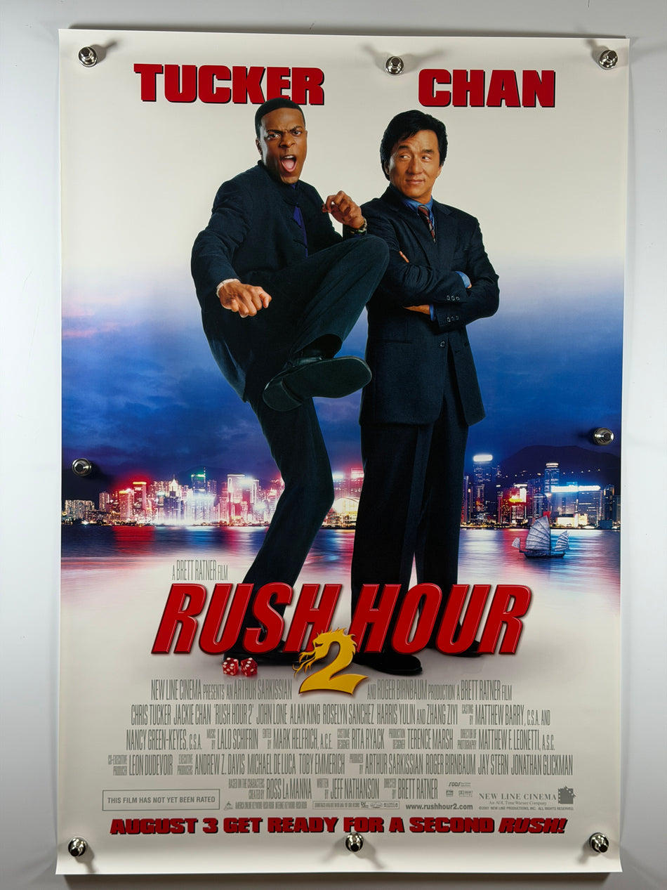 RUSH HOUR 2 2001 Original Movie Poster 27x40 DS Rolled Advance Jackie Chan Chris Tucker