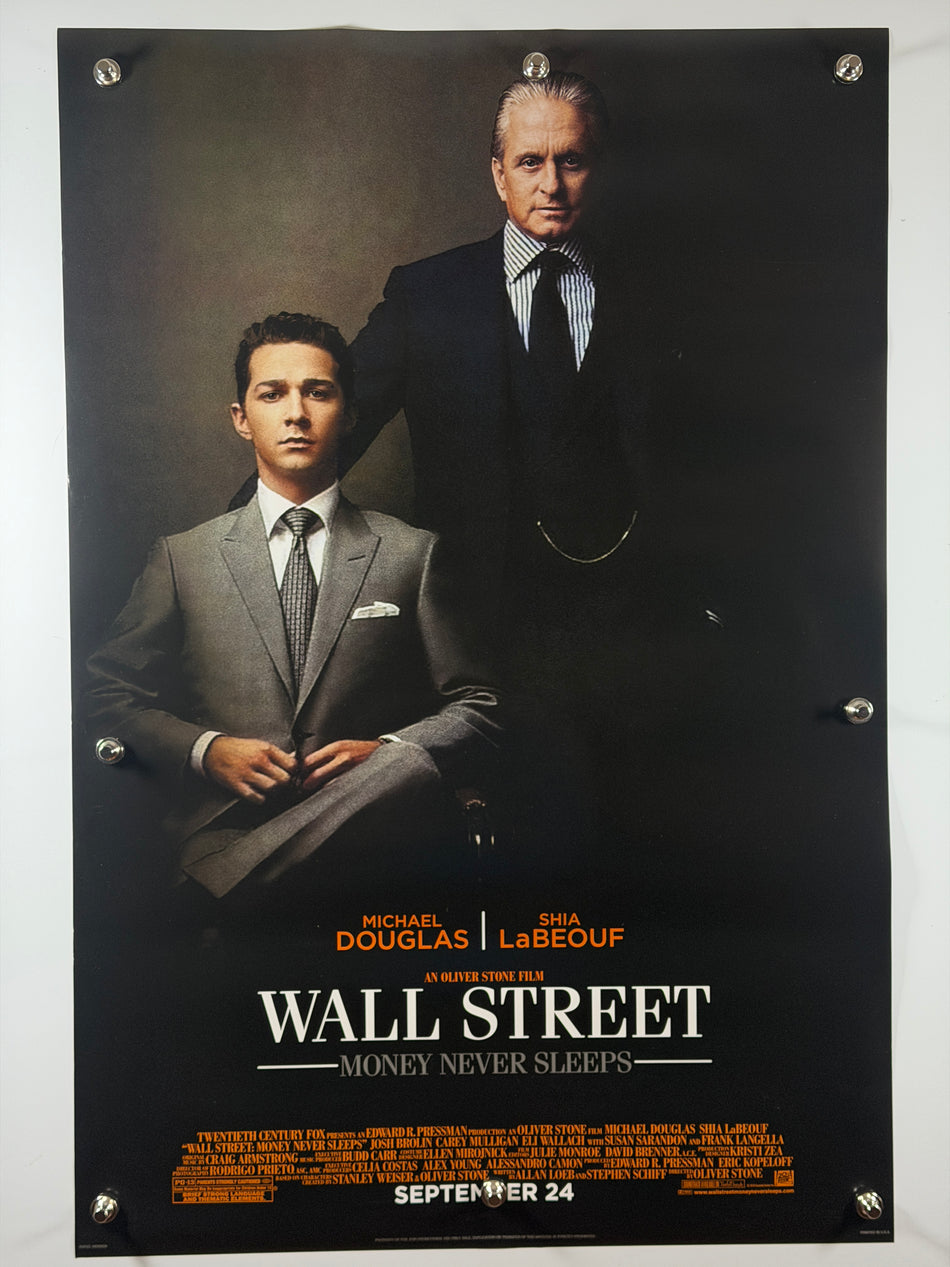 WALL STREET MONEY NEVER SLEEPS 2010 Original Movie Poster 27x40 Michael Douglas Shia LaBeouf Rolled