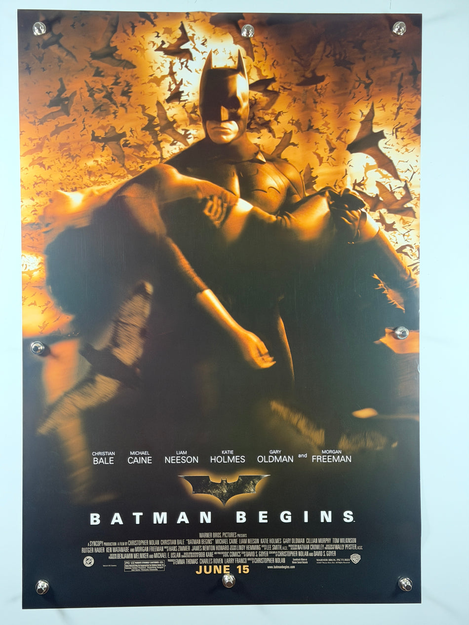 2005 Batman Begins Original Advance Movie Poster 27x40 DS Rolled – Christian Bale Christopher Nolan