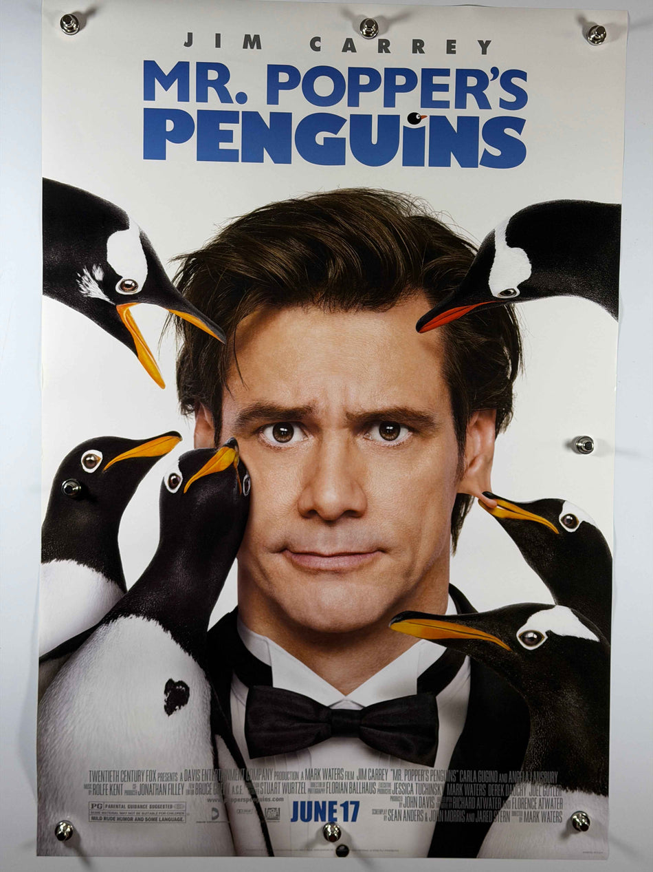 Mr. Popper’s Penguins (2011) Original Movie Poster – Jim Carrey – 27" x 40" – Rolled DS