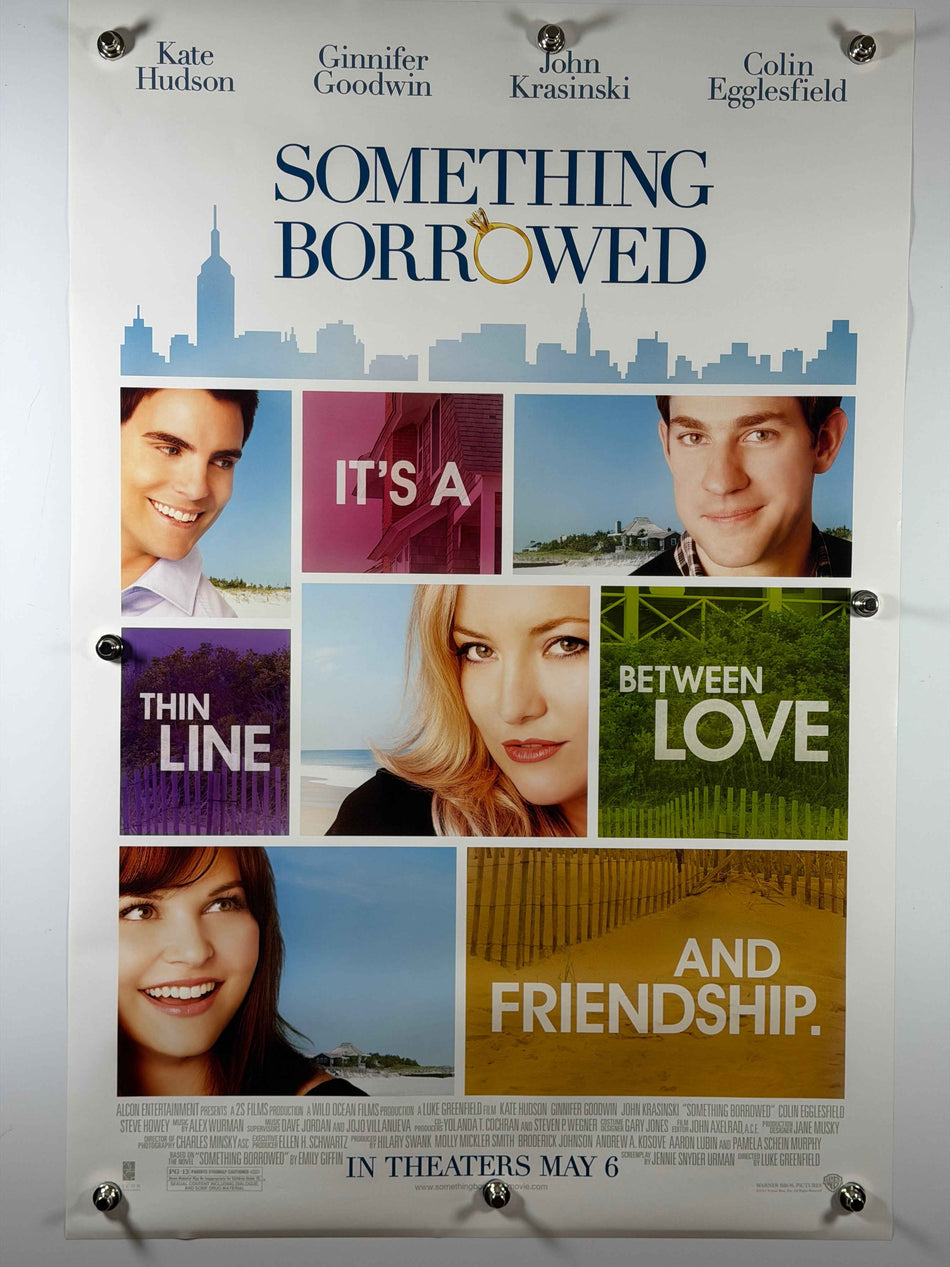 Something Borrowed (2011) Original Movie Poster SS – Kate Hudson, Ginnifer Goodwin, John Krasinski – 27" x 40" – Rolled