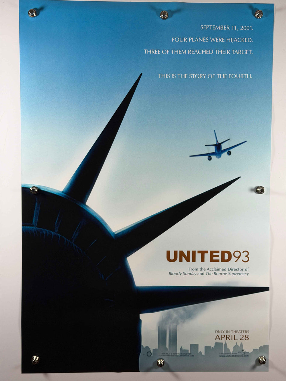 United 93 (2006) Original Movie Poster – 9/11 Flight 93 Teaser – 27" x 40" – Universal Pictures