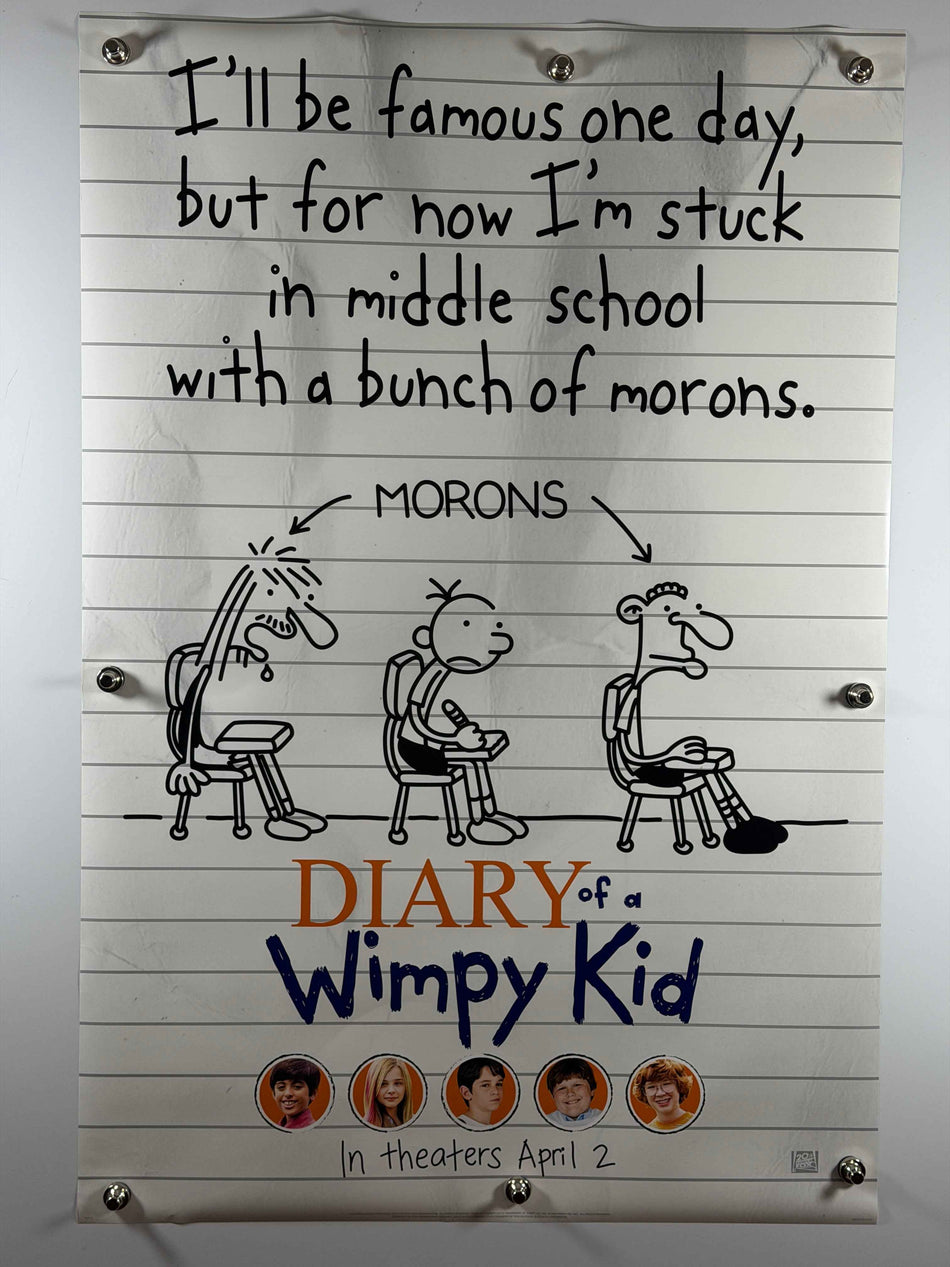 Diary of a Wimpy Kid (2010) Original Movie Poster – 27x40 DS Advance One Sheet