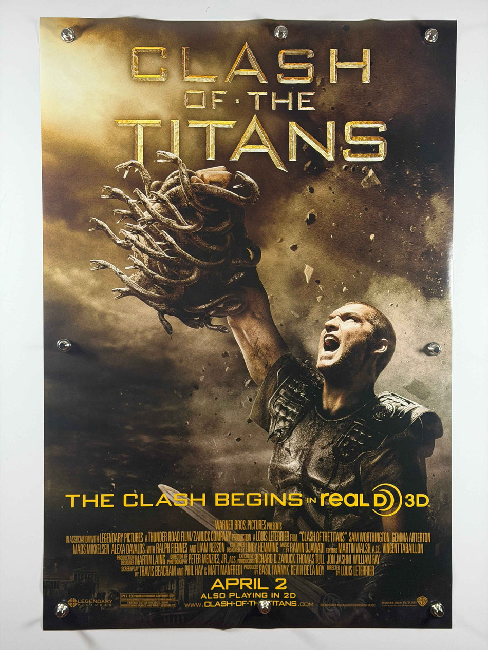 Clash of the Titans (2010) Original Rolled DS Movie Poster – 27x40 Medusa Head RealD 3D