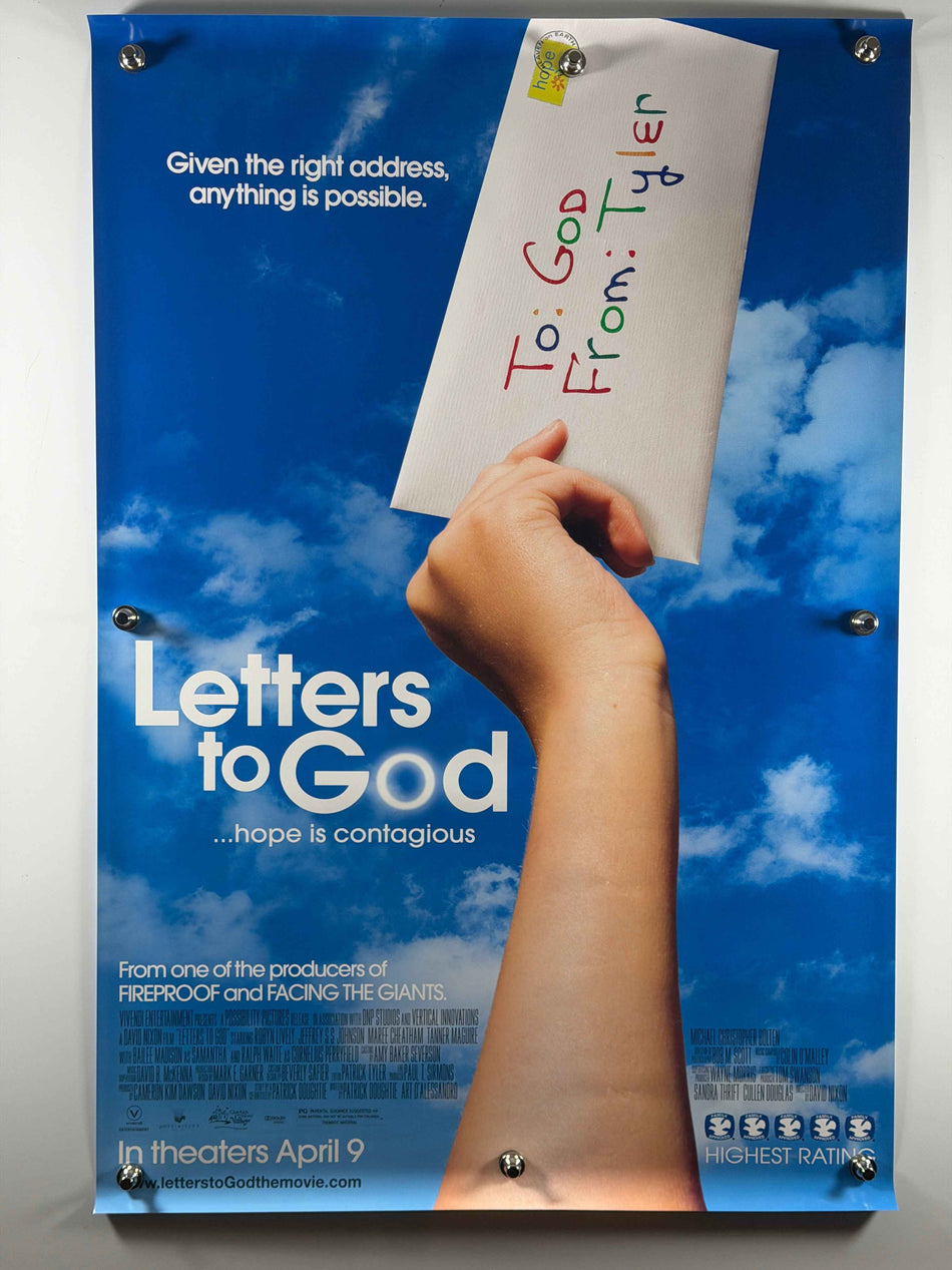 Letters to God (2010) Original Movie Poster Rolled DS– 27x40 “Hope Is Contagious” One Sheet