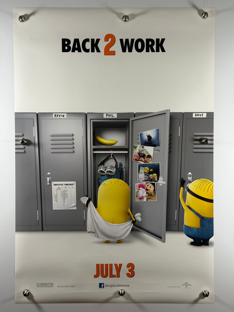 Despicable Me 2 (2013) Original Advance Movie Poster Rolled DS – 27x40 Back 2 Work Minions