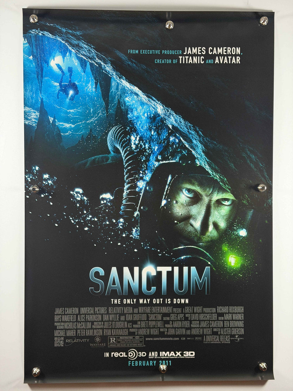 Sanctum (2011) Original Movie Poster Rolled DS – 27x40 James Cameron Cave Diving One Sheet