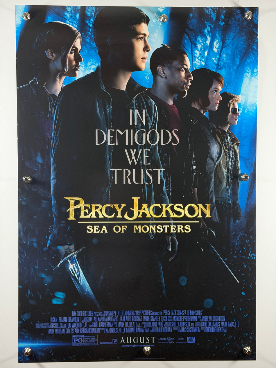 Percy Jackson: Sea of Monsters (2013) Original Movie Poster Rolled DS – 27x40 “In Demigods We Trust”