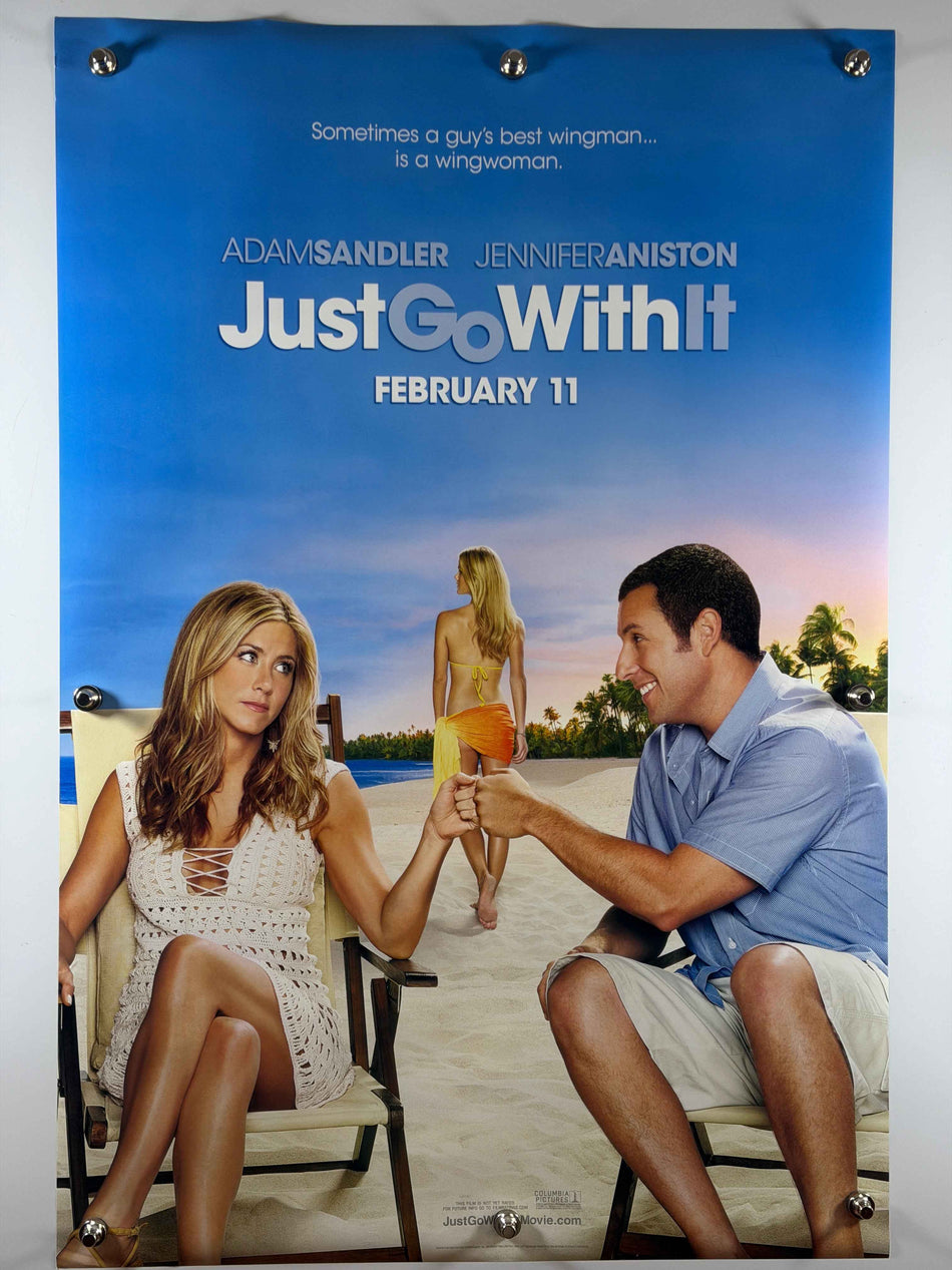 Just Go with It 2011 Original Movie Poster 27x40 DS Adam Sandler Jennifer Aniston