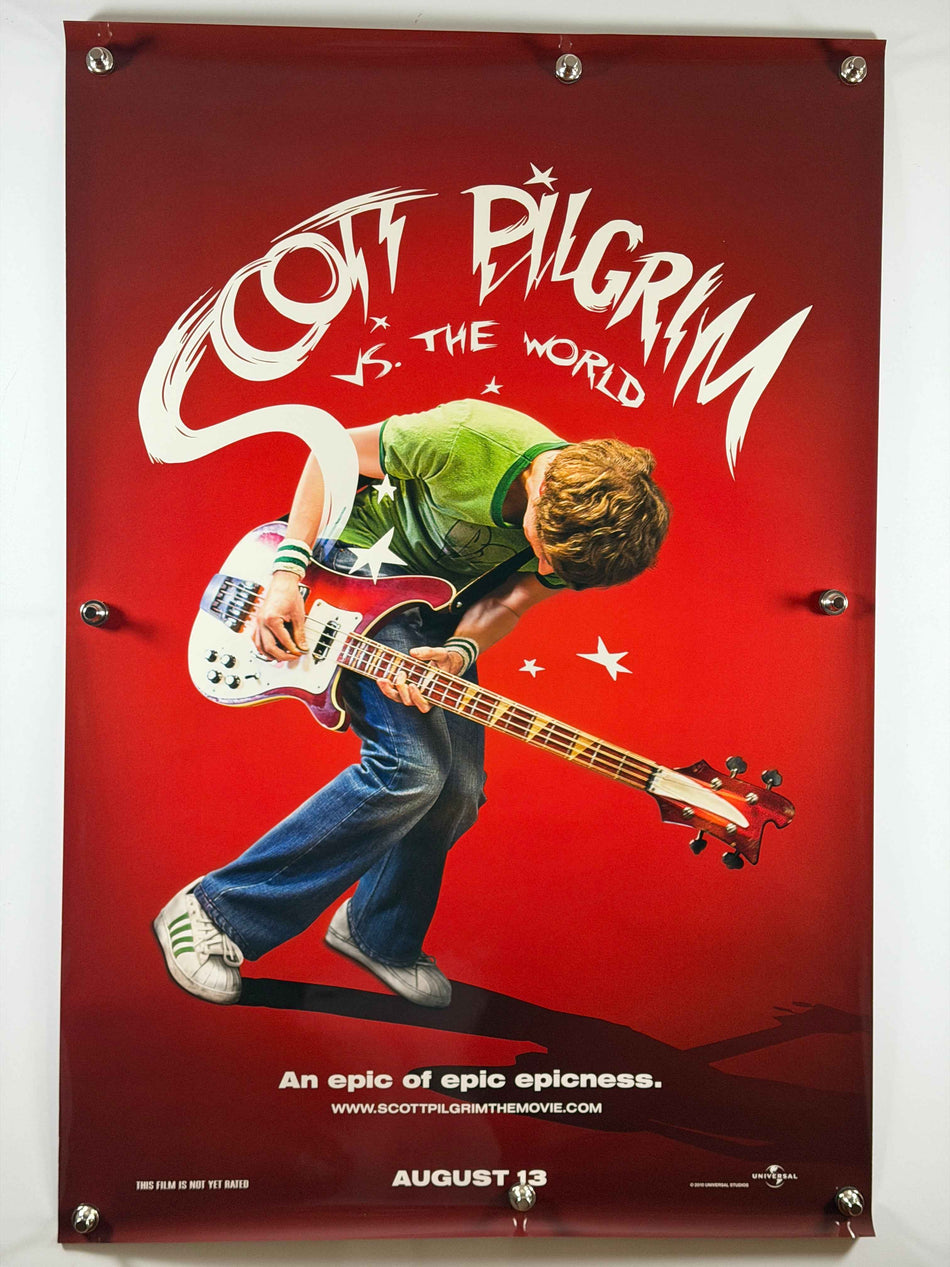 Scott Pilgrim vs. the World 2010 Original Movie Poster 27x40 DS Michael Cera Bass Guitar