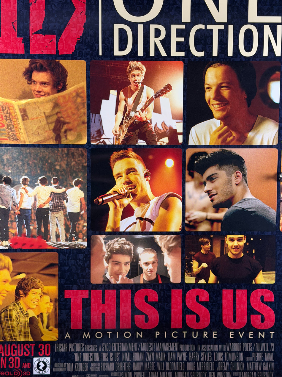 One Direction This Is Us 2013 Original Movie Poster 27x40 DS Harry Styles 1D