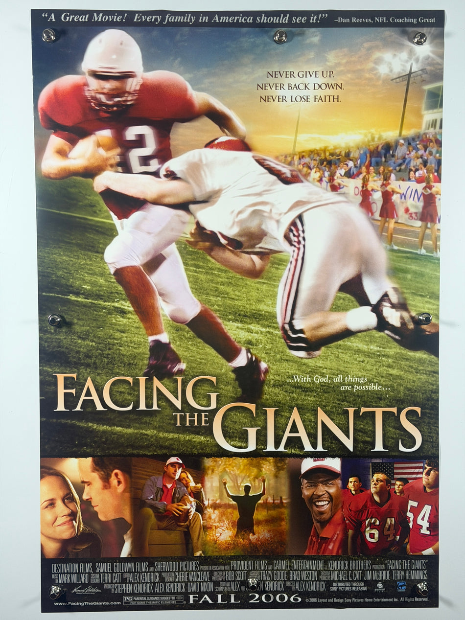 Facing the Giants 2006 Original Movie Poster 27x40 DS Football Alex Kendrick Shannen Fields