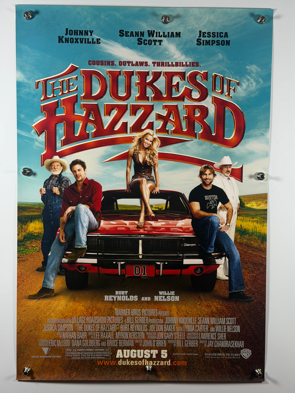 The Dukes of Hazzard 2005 Original Movie Poster 27x40 DS Johnny Knoxville Jessica Simpson Seann William Scott