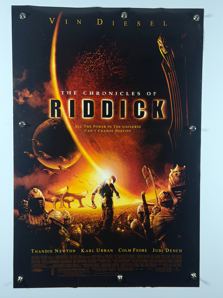 The Chronicles of Riddick 2004 Original Movie Poster 27x40 DS Vin Diesel Karl Urban Judi Dench