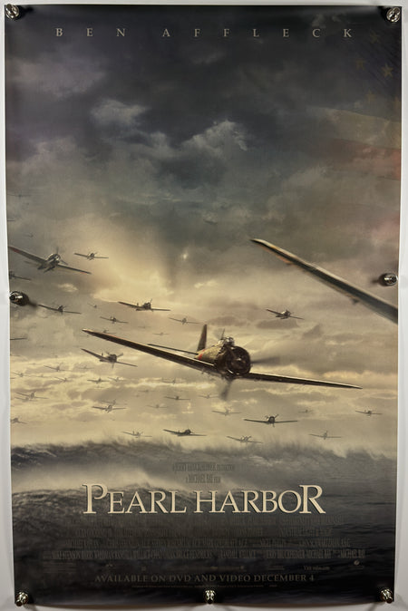 PEARL HARBOR VERSION B 2001 Original Video DVD Release Poster 27x40 SS Rolled Ben Affleck Plane Battle - Joe's Geek VLT