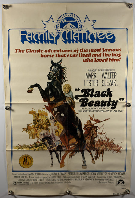 BLACK BEAUTY 1974 Original Movie Poster 27x40 SS Folded Now Rolled Mark Lester Walter Slezak - Joe's Geek VLT
