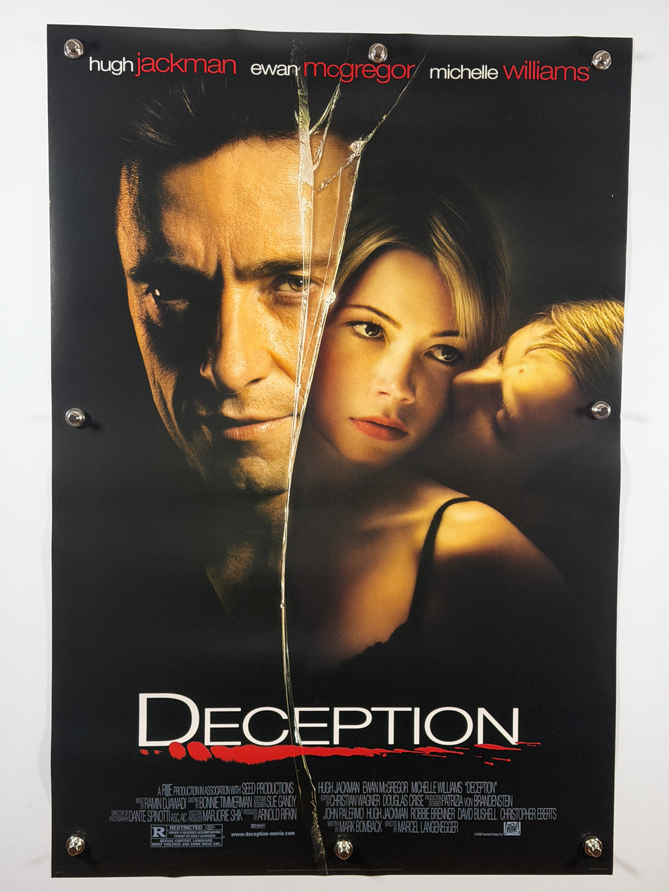 Deception 2008 Original Movie Poster 27x40 DS Hugh Jackman Ewan McGregor Michelle Williams