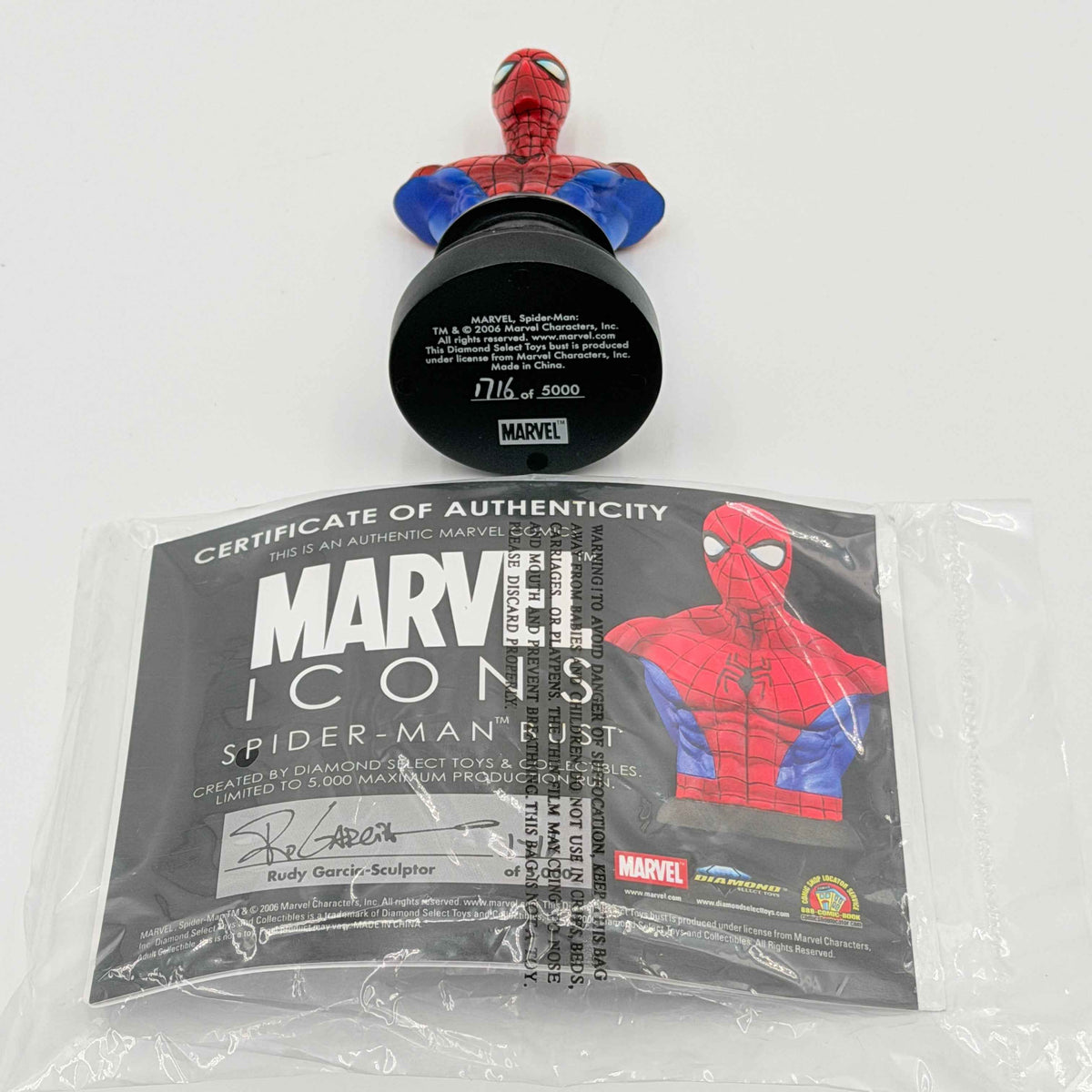 MARVEL ICONS SPIDER-MAN MINI BUST DIAMOND SELECT LTD ED 1716/5000