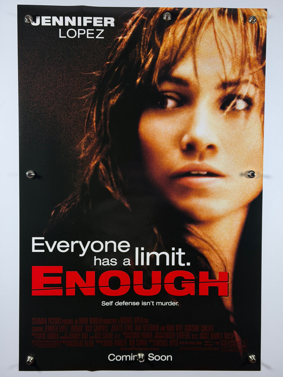 Enough 2002 Original Movie Poster 27x40 DS Advance Jennifer Lopez Thriller