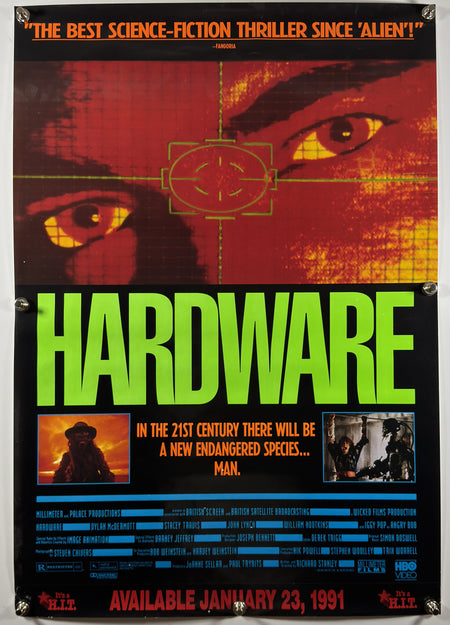 HARDWARE 1990 Original Video Release Poster 27x39 SS Rolled Dylan McDermott HBO Video - Joe's Geek VLT