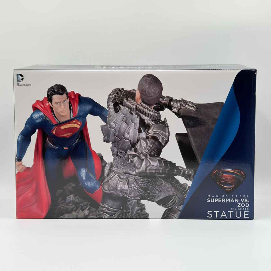 DC COLLECTIBLES MAN OF STEEL SUPERMAN VS GENERAL ZOD 1:12 SCALE COLD-CAST PORCELAIN STATUE NEW IN BOX