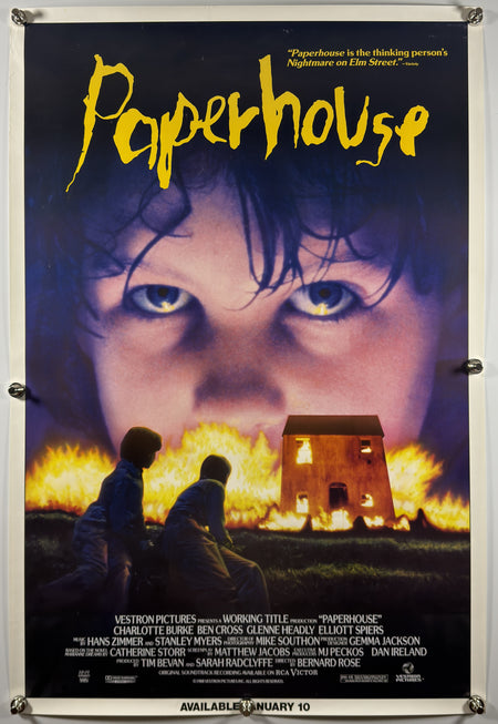 PAPERHOUSE 1988 Original Video Release Poster 27x40 SS Rolled Charlotte Burke Vestron - Joe's Geek VLT