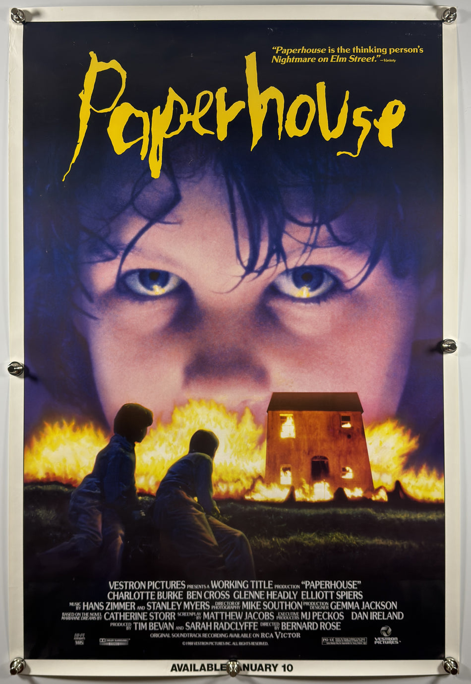 PAPERHOUSE 1988 Original Video Release Poster 27x40 SS Rolled Charlotte Burke Vestron - Joe's Geek VLT