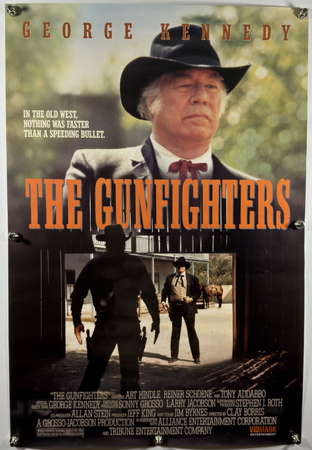 THE GUNFIGHTERS 1987 Original Video Release Poster 27x40 SS Rolled George Kennedy Art Hindle - Joe's Geek VLT