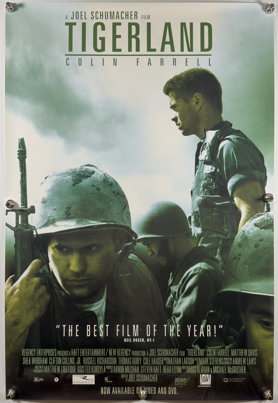 TIGERLAND 2000 Original Video DVD Release Poster 27x40 SS Rolled Colin Farrell - Joe's Geek VLT