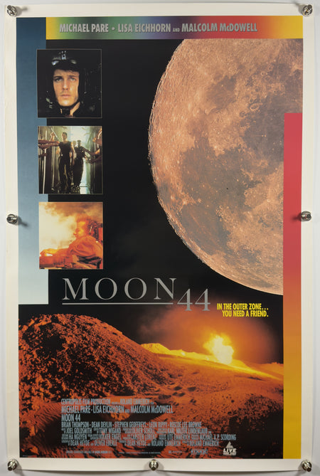 MOON 44 1990 Original Video Release Poster 27x41 SS Rolled Michael Pare Malcolm McDowell - Joe's Geek VLT