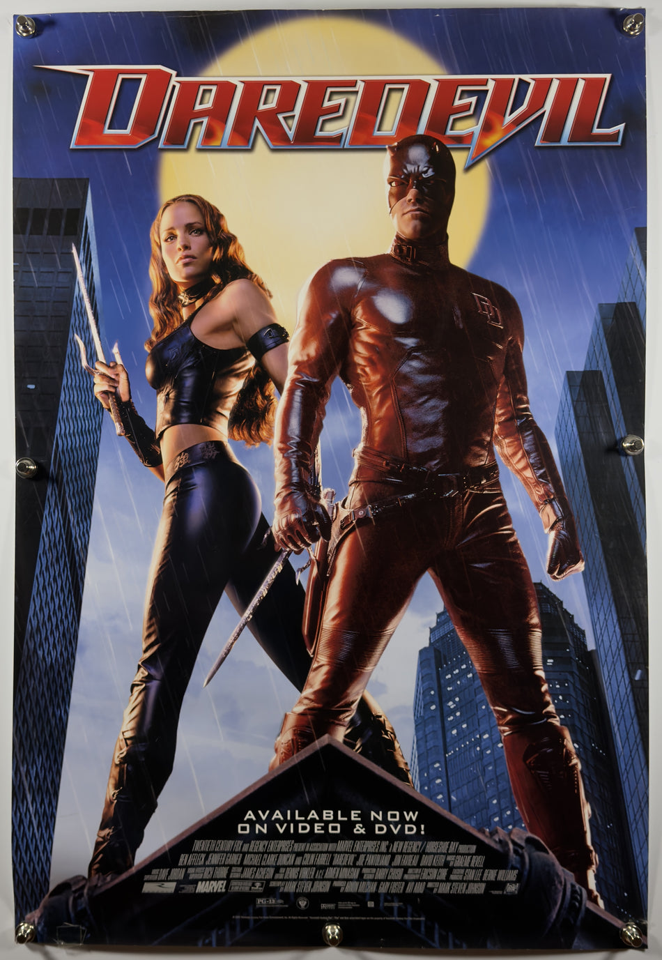 DAREDEVIL 2003 Original Video DVD Release Poster 27x40 SS Rolled Ben Affleck Jennifer Garner - Joe's Geek VLT