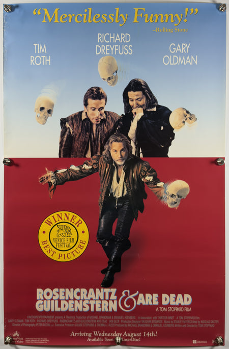 ROSENCRANTZ & GUILDENSTERN ARE DEAD 1990 Original Video Release Poster 27x40 SS Rolled Gary Oldman Tim Roth - Joe's Geek VLT