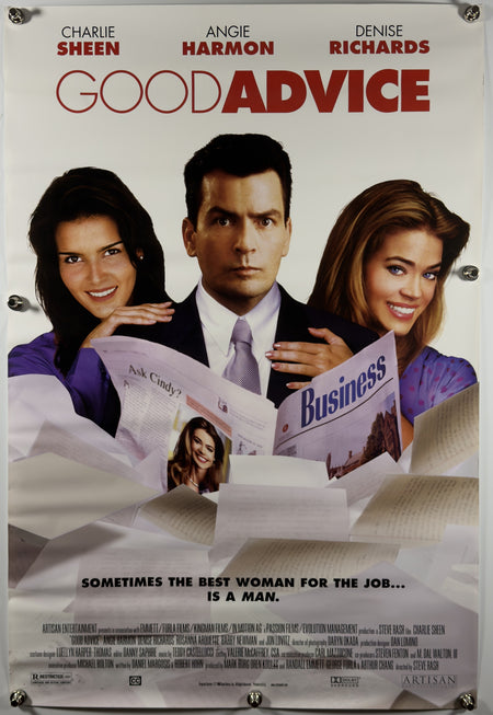 GOOD ADVICE 2001 Original Movie Poster 27x40 SS Rolled Charlie Sheen Denise Richards Angie Harmon - Joe's Geek VLT