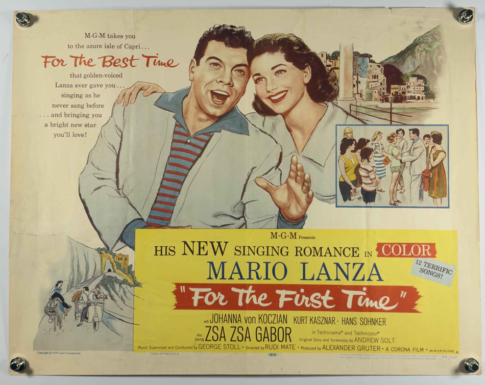 FOR THE FIRST TIME 1959 Original Movie Poster 22x28 SS Rolled Mario Lanza MGM