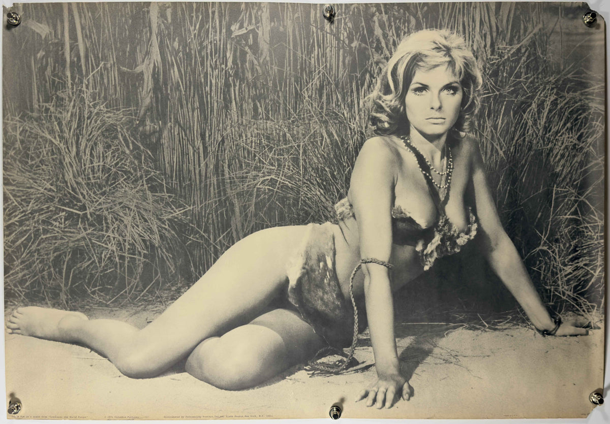 JULIE EGE CREATURES THE WORLD FORGOT 1971 Original Personality Poster 38x29 SS Rolled Hammer