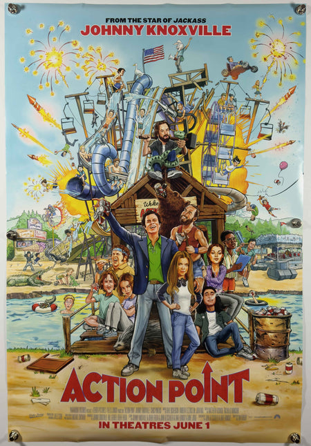 ACTION POINT 2018 Original Movie Poster 27x40 DS Rolled Johnny Knoxville Jackass Paramount