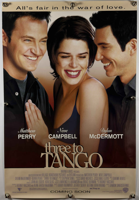 THREE TO TANGO 1999 Original Movie Poster 27x40 DS Rolled Matthew Perry Neve Campbell