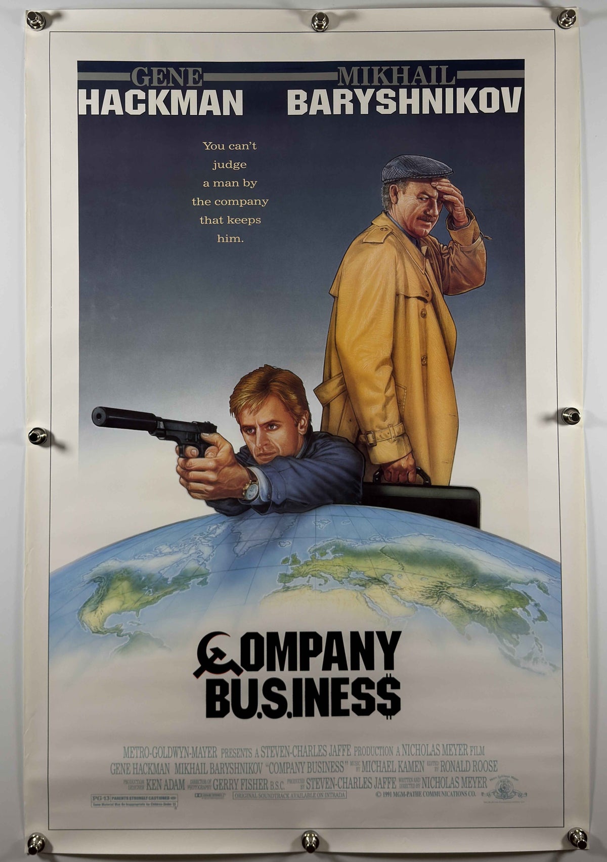 COMPANY BUSINESS 1991 Original Movie Poster 27x40 SS Rolled Gene Hackman Baryshnikov MGM