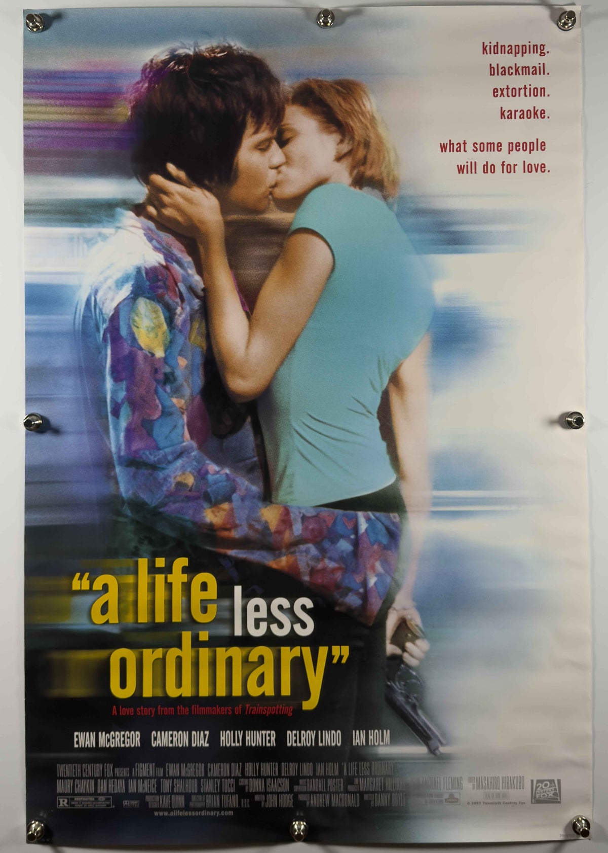 A LIFE LESS ORDINARY VERSION A 1997 Original Movie Poster 27x40 DS Rolled Ewan McGregor Cameron Diaz