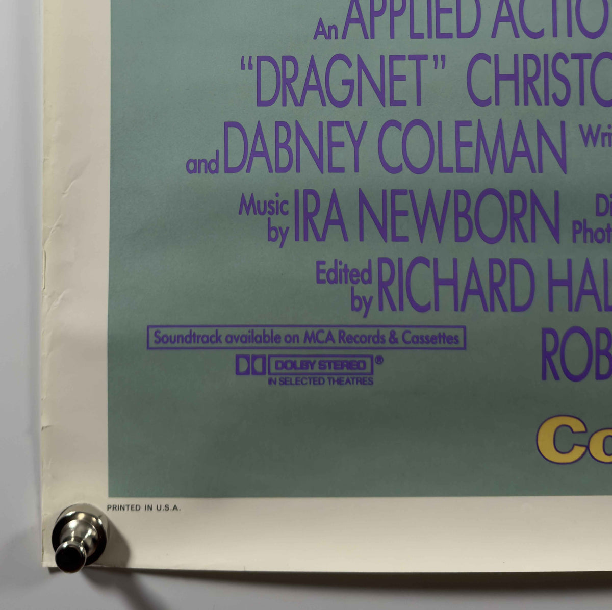 DRAGNET 1987 Original Movie Poster 27x40 SS Rolled Dan Aykroyd Tom Hanks