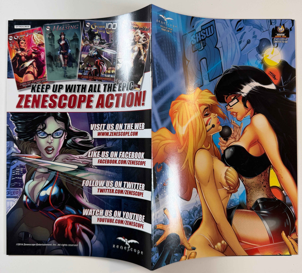 ZENESCOPE REALM WAR AGE OF DARKNESS #3 AUSTIN COMIC CON EXCLUSIVE LE 500 COMIC BOOK PAUL GREEN