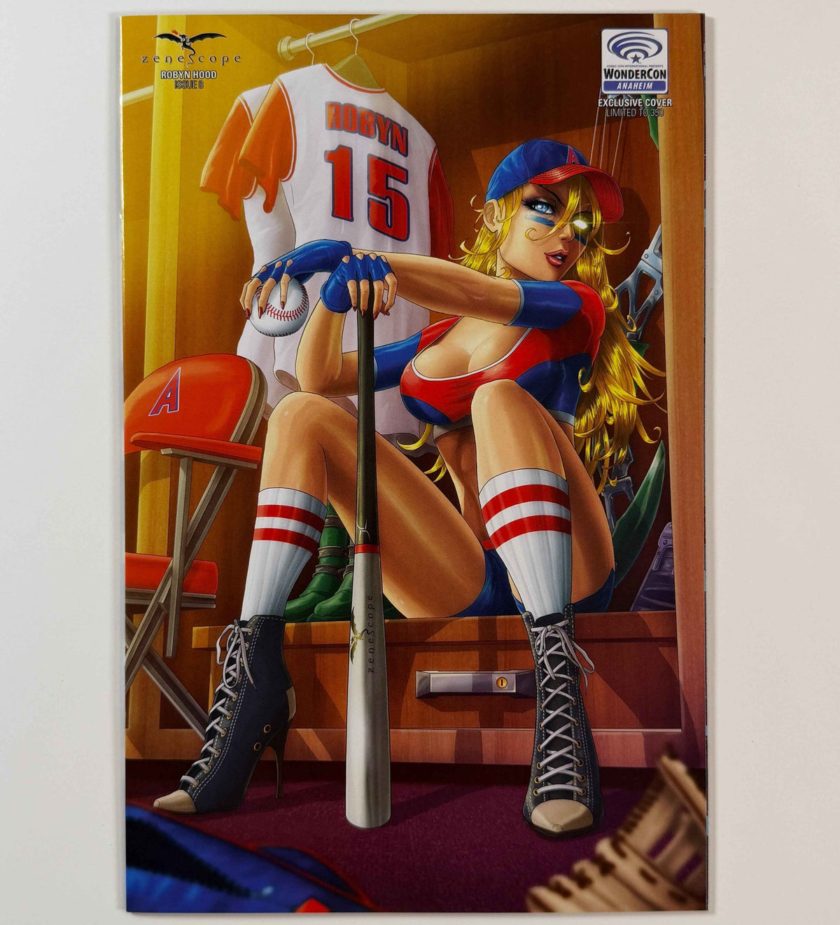 ZENESCOPE ROBYN HOOD #8 ROBYN BASEBALL WONDERCON ANAHEIM EXCLUSIVE LE 350 COMIC BOOK JASON CARDY