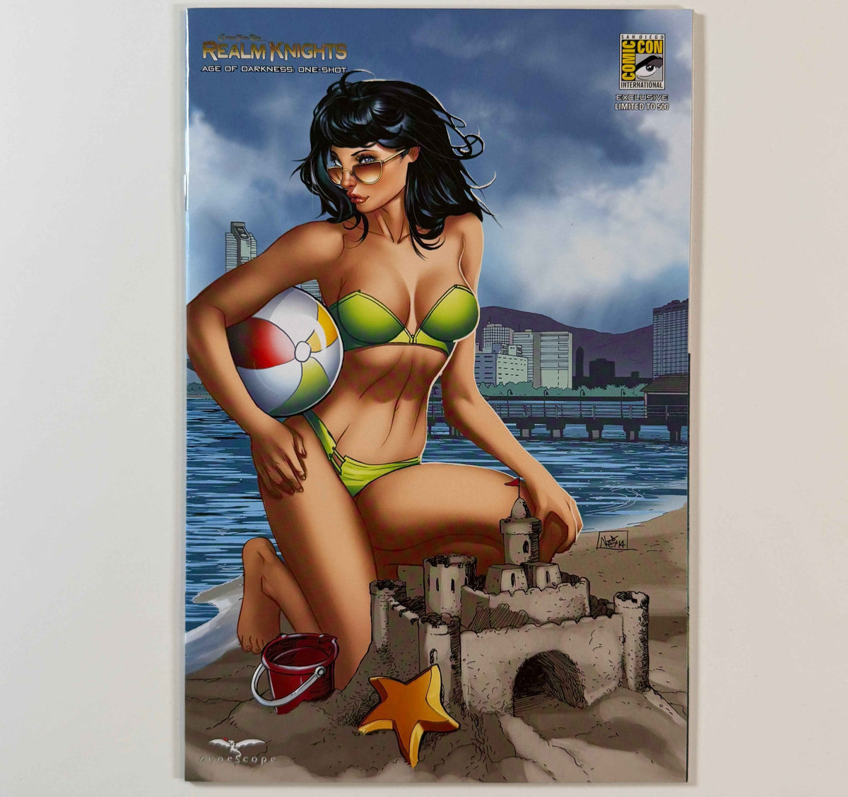ZENESCOPE REALM KNIGHTS AGE OF DARKNESS ONE SHOT BEACH SAN DIEGO COMIC CON EXCLUSIVE LE 500 COMIC BOOK NEI RUFFINO