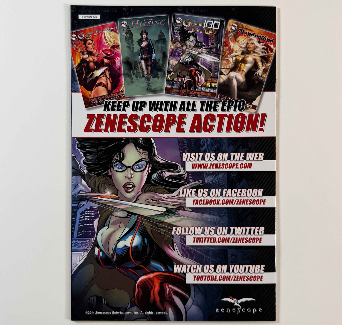 ZENESCOPE GRIMM FAIRY TALES VS WONDERLAND #3 PITTSBURGH COMIC CON EXCLUSIVE LE 350 COMIC BOOK JAMIE TYNDALL ULA MOS