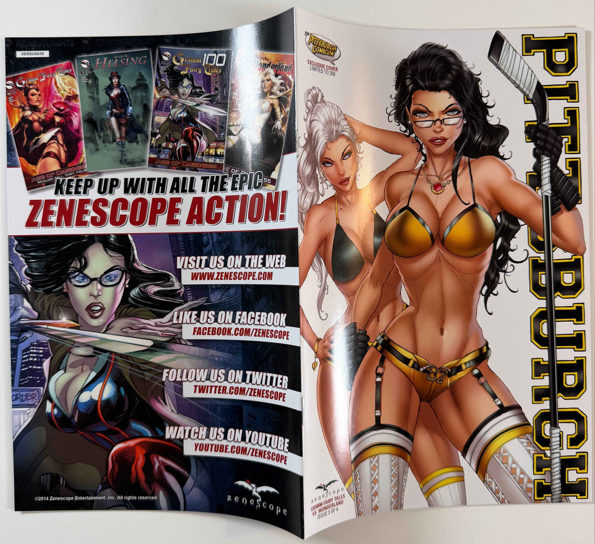 ZENESCOPE GRIMM FAIRY TALES VS WONDERLAND #3 PITTSBURGH COMIC CON EXCLUSIVE LE 350 COMIC BOOK JAMIE TYNDALL ULA MOS