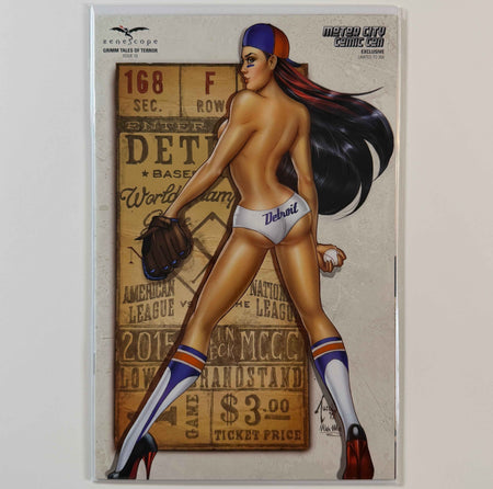 ZENESCOPE GRIMM TALES OF TERROR #10 DETROIT BASEBALL MOTOR CITY COMIC CON EXCLUSIVE LE 350 COMIC BOOK BILLY TUCCI ULA MOS