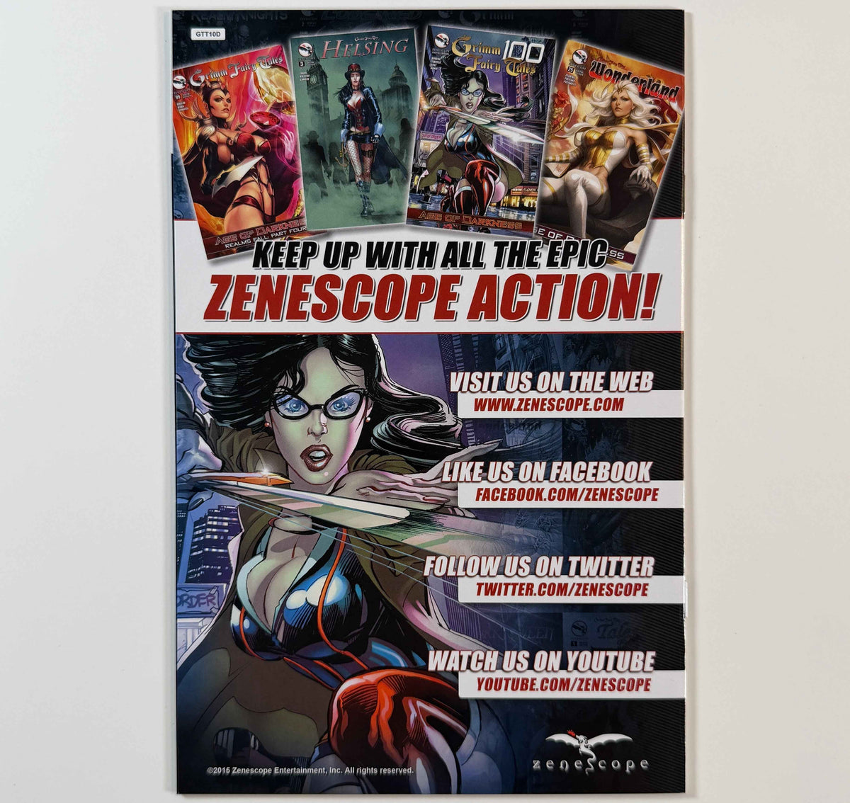 ZENESCOPE GRIMM TALES OF TERROR #10 DETROIT BASEBALL MOTOR CITY COMIC CON EXCLUSIVE LE 350 COMIC BOOK BILLY TUCCI ULA MOS